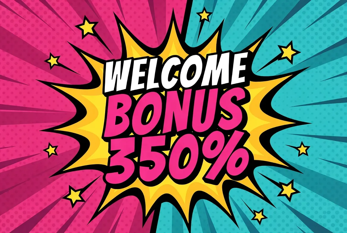 Welcome Bonus 350% up to €1,500 + 200 FS + 1 Bonus Crab
